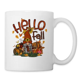 Bonjour Fall Gnome Thanksgiving Day Pumpkin Patch - Mug blanc - blanc - Droite