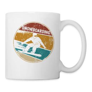 Snowboard Winter Sport Snowboarder Geschenkidee - Tasse - Weiß - Rechts