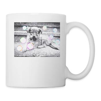 doux harzer fuchs chiot avec bulles de savon - Mug blanc - blanc - Droite