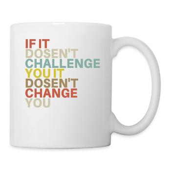 Challenge Yourself Motivational Quote Exercise Fit - Mug blanc - blanc - Droite