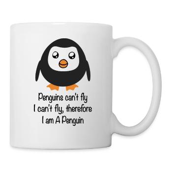 Pinguin Geschenk - Tasse - Weiß - Rechts