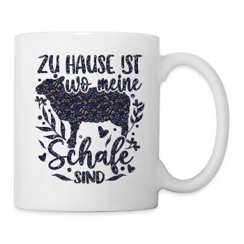 Schaf Schafe Schäferei Schäferin - Tasse - Weiß - Rechts