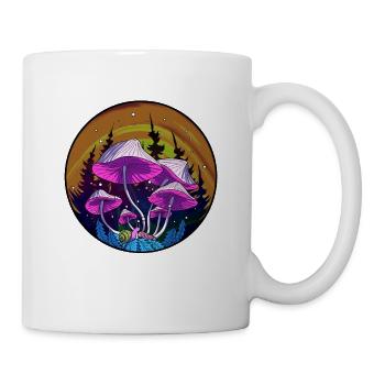 Hippie Mushrooms Psychedelic Forest Fungi Foraging - Mug - white - Right