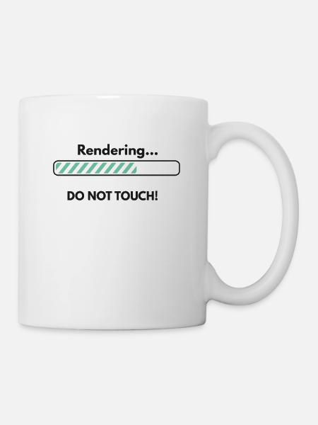 Lustiges Videobearbeitungs-Rendering Berühren Sie kein Video - Tasse - Weiß