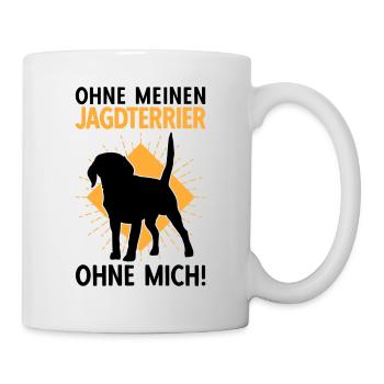 Ohne Deutscher Jagdterrier ohne mich Jagdhund - Tasse - Weiß - Rechts