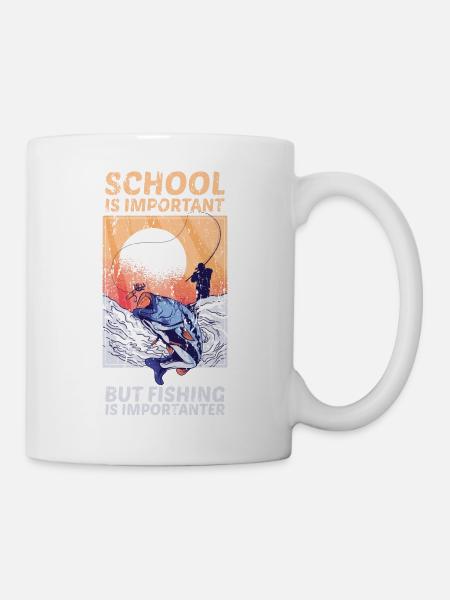 Fishing Is Importanter - Tasse - Weiß