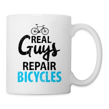 Fahrradwerkstatt Fahrradmonteur Fahrrad Herren - Tasse - Weiß - Rechts
