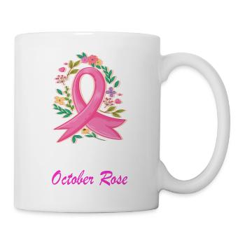 Ruben Rose de sensibilisation au Cancer du Sein - Mug blanc - blanc - Droite