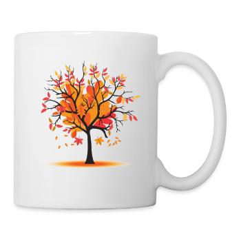 Autumn Foliage Autumn Tree Golden Season - Mug - white - Right