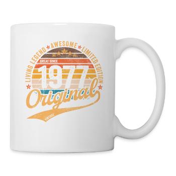 1977 Birthday Retro Vintage born in 1977 - Mug - white - Right