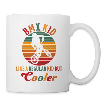 Bmx Kid Cool Freestyle Vintage Fahrrad Geschenk - Tasse - Weiß - Rechts