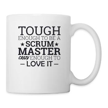 « Scrum Master Tough Enough » | « Scrum Master » - Mug blanc - blanc - Droite