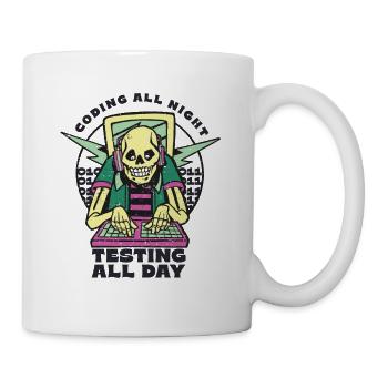 "Coding All Night Programmer | Programmer" - Mug - white - Right