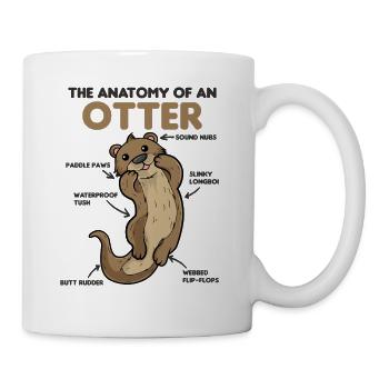 süße Otter Erklärung Anatomy of an Otter - Tasse - Weiß - Rechts