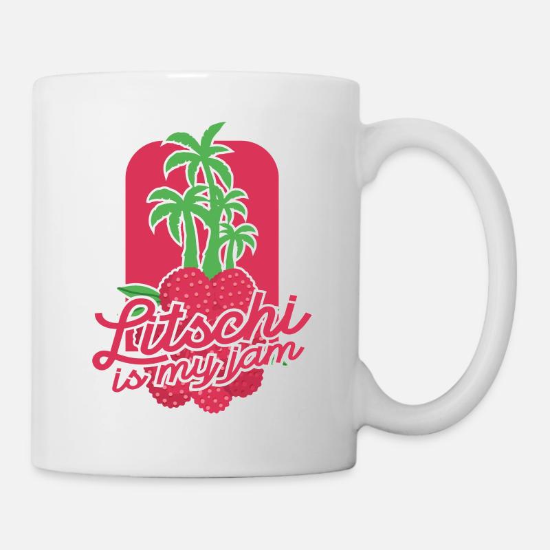 Fruits et litchis en été - Mug blanc - blanc