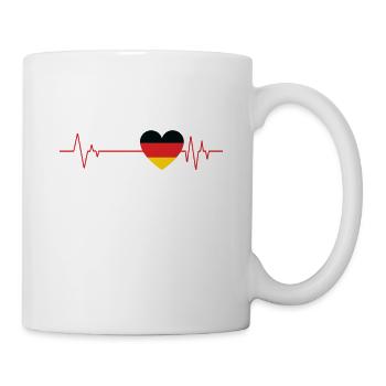 Herzschlag Deutschland - Tasse - Weiß - Rechts