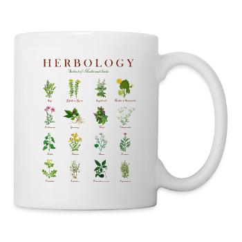 Herbology | Kräuterkunde Gewürze Magie Garten - Tasse - Weiß - Rechts