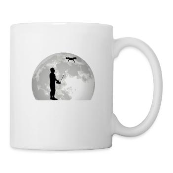 Drone Lune Pilote de drones Quadrocopter - Mug blanc - blanc - Droite