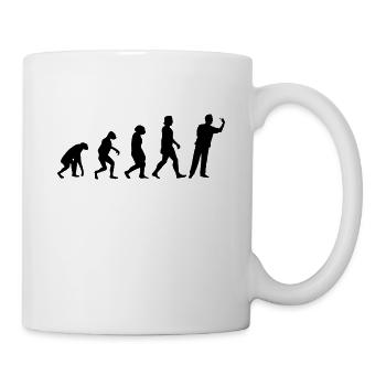 Dartspieler Evolution Dart Darter Dartpfeile - Tasse - Weiß - Rechts