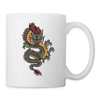 mit chinesischen Drachen chinesischem Drache - Tasse - Weiß - Rechts