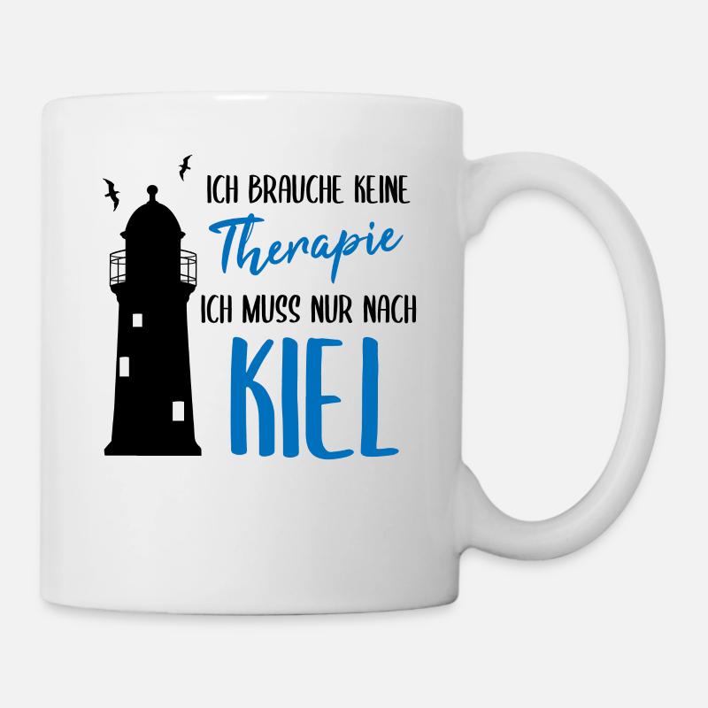 Kiel Urlaub Lustiger Spruch Ostsee Geschenk - Tasse - Weiß