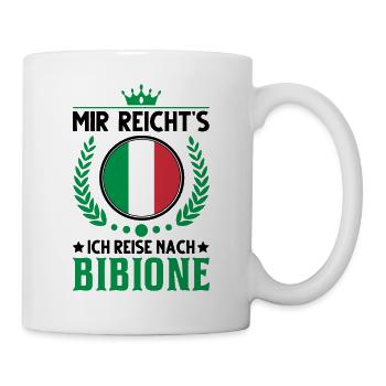 Mir reicht's Ich reise nach Bibione Italien Urlaub - Tasse - Weiß - Rechts
