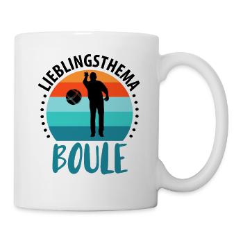 Boule Petanque Boccia Boules - Tasse - Weiß - Rechts