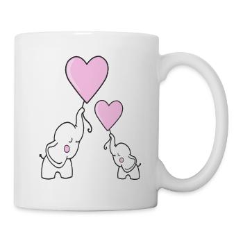 Baby Elephant Little Sister Newborn Sister - Mug - white - Right