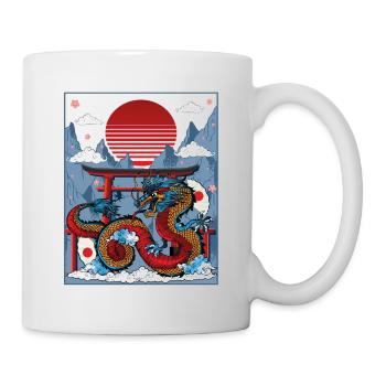 Dragon japonais Temple du pouvoir - Mug blanc - blanc - Droite
