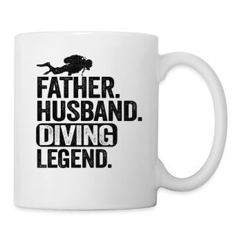 Father Husband Diving Legend Scuba Diving Dad Gift - Mug - white - Right