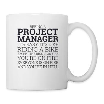 "Project Manager Bike" | "Project Manager" - Mug - white - Right