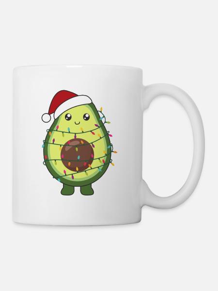 Avocat Noël lumières drôles avocats - Mug blanc - blanc