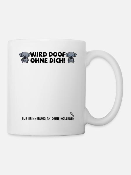 Jobwechsel Neuer Job Abschied Abschiedsgeschenk - Tasse - Weiß