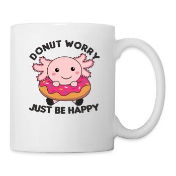 Süßes Axolotl lustige Tiere in Donut pink - Tasse - Weiß - Rechts