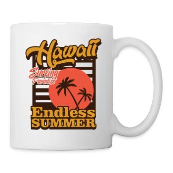 Soleil et été à Hawaï - Mug blanc - blanc - Droite