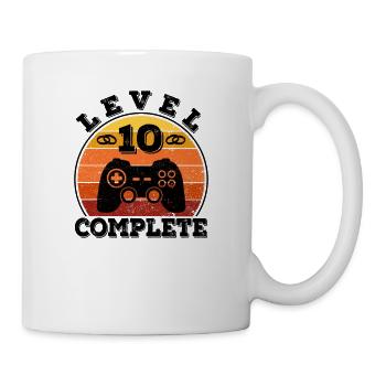 10e anniversaire de mariage 10 ans de mariage Gamer Noël rose - Mug blanc - blanc - Droite
