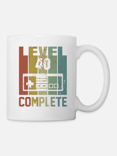 Level 40 complete Geburtstagsshirt Geschenk - Tasse - Weiß