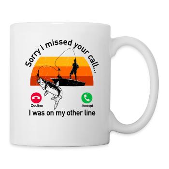 Pêche - Pêche Phone Call - Mug blanc - blanc - Droite