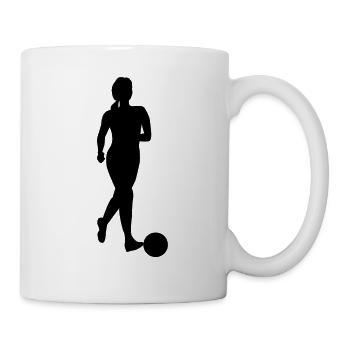 Fußballerin Fußball Spieler Geschenk Damen Mädchen - Tasse - Weiß - Rechts