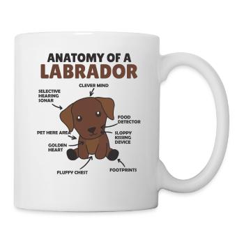 Anatomie d’un labrador Retriever chiens mignons - Mug blanc - blanc - Droite