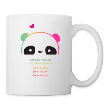 Destroy Racism - Be like a Panda - Mug - white - Right