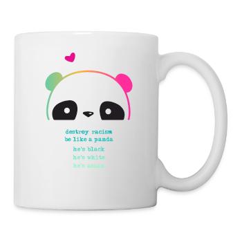 Destroy Racism - Be like a Panda - Mug - white - Right