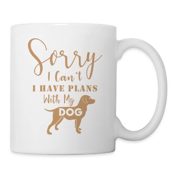 Désolé I Can t I Have Plans With My Dog 01 - Mug blanc - blanc - Droite