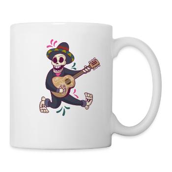 Mariachi Guitar Skeleton - Mug - white - Right
