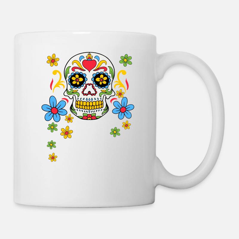 Dia de los Muertos Sugar Skull - Tasse - Weiß