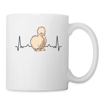 Seidenhuhn Herzschlag Seidenhühner Silkie Huhn - Tasse - Weiß - Rechts