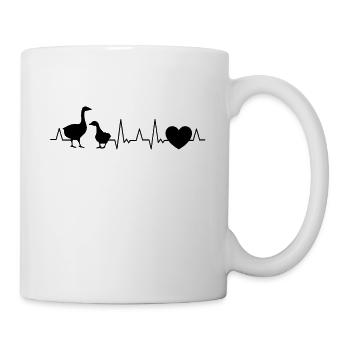 Goose Heartbeat Goose Goose Breeder Gift - Mug - white - Right