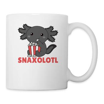 Snaxolotl Axolotl Liebhaber süße Tiere Popcorn - Tasse - Weiß - Rechts