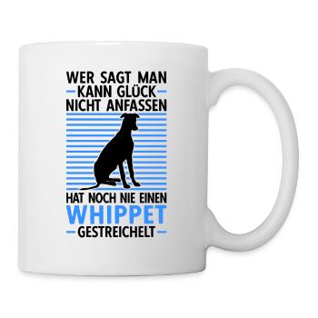 Whippet streicheln britischer Windhund Besitzer - Tasse - Weiß - Rechts