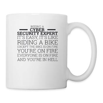 « Cyber Security Expert Bike | Hackers » - Mug blanc - blanc - Droite